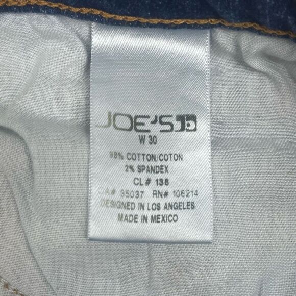 Joe's Womens Distressed Frayed Hem Cut-Off Shorts Blue Denim Phoebe Wash Size 30 - Picture 5 of 15